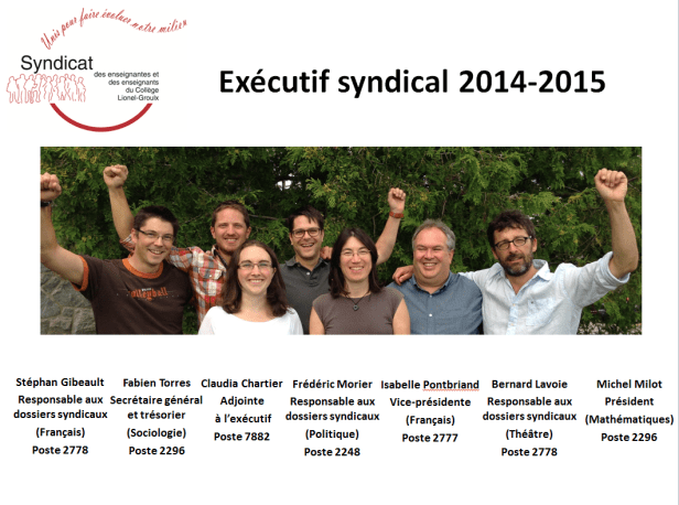 14-15 Exécutif syndical