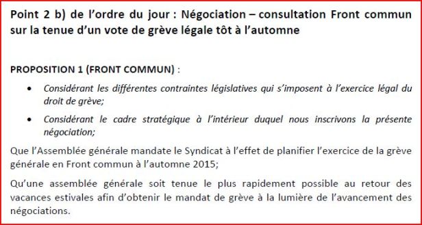 proposition Front commun