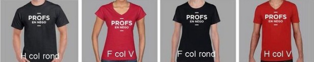 t-shirt profs en négo bandeau